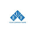 EUF letter logo design on white background. EUF creative initials letter logo concept. EUF letter design Royalty Free Stock Photo