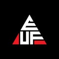 EUF triangle letter logo design with triangle shape. EUF triangle logo design monogram. EUF triangle vector logo template with red Royalty Free Stock Photo
