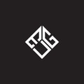 EUG letter logo design on black background. EUG creative initials letter logo concept. EUG letter design Royalty Free Stock Photo