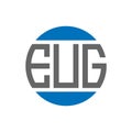 EUG letter logo design on white background. EUG creative initials circle logo concept Royalty Free Stock Photo