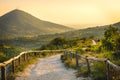 Euganean hills colli euganei yellow sunset Pianoro del Mottolone trail Padua It