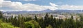 Eugene Downtown from Skinner Butte Park Panorama Royalty Free Stock Photo