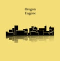 Eugene, Oregon city silhouette