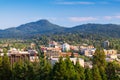 Eugene, Oregon, USA Downtown Cityscape and Mountains Royalty Free Stock Photo