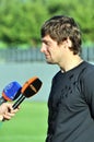 Eugeniy Seleznev give an interview