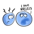 Eukaryotic cell has a nucleus