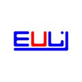 EUL letter logo creative design with vector graphic, EUL Royalty Free Stock Photo