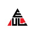 EUL triangle letter logo design with triangle shape. EUL triangle logo design monogram. EUL triangle vector logo template with red Royalty Free Stock Photo