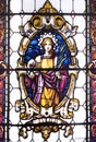 Eulalia of Merida depicted on stained glass windows