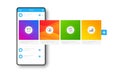 Euler diagram, Alarm clock and Recovery trash icons set. Graph chart sign. Vector