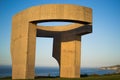 Eulogy to the Horizon Elogio del Horizonte by Eduardo Chillida in Gijon, Asturias, Spain Royalty Free Stock Photo