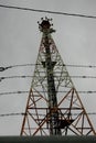 Cell phone tower and tv channels Royalty Free Stock Photo
