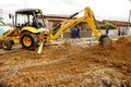 Excavation for sewage disposal