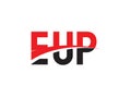 EUP Letter Initial Logo Design Vector Illustration Royalty Free Stock Photo