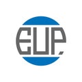 EUP letter logo design on white background. EUP creative initials circle logo concept. EUP letter design Royalty Free Stock Photo