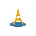 Euphile Tower icon. Simple flat element from honeymoon collection. Creative euphile tower icon for templates, software and apps