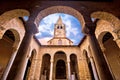 Euphrasian Basilica in Porec arcades and tower view Royalty Free Stock Photo