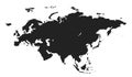 Eurasia map icon. isolated vector world continent geographic template