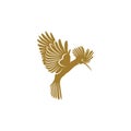 Eurasian Hoopoe bird vector illustration. Eurasian Hoopoe bird logo design concept template. Creative symbol Royalty Free Stock Photo