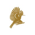 Eurasian Hoopoe bird vector illustration. Eurasian Hoopoe bird logo design concept template. Creative symbol Royalty Free Stock Photo