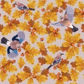 Eurasian jay birds seamless pattern