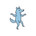 Eurasian Wolf dancing icon vector Royalty Free Stock Photo