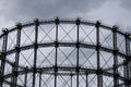 EUREF old gasometer structure on a cloudy day in Schoneberg Berlin Germany Royalty Free Stock Photo