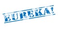Eureka blue stamp Royalty Free Stock Photo