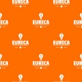 Eureka bulb pattern vector orange