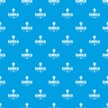 Eureka bulb pattern vector seamless blue Royalty Free Stock Photo