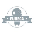 Eureka idea logo, simple gray style
