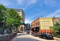 Eureka Springs, Arkansas, U.S - June 23, 2022 - The view of shops and historic buildings on the Main Street Royalty Free Stock Photo