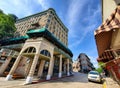 Eureka Springs, Arkansas, U.S - June 23, 2022 - The view of shops and historic buildings on the Main Street Royalty Free Stock Photo