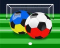 Euro 2012 Soccer Balls Background