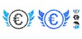 Euro Angel Investment Composition Icon of Round Dots Royalty Free Stock Photo