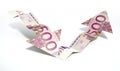 Euro Bank Note Recovery Trend Arrows Royalty Free Stock Photo