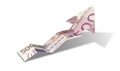 Euro Bank Note Upward Trend Arrow Royalty Free Stock Photo