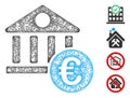 Euro Banking Building Web Vector Mesh Illustration