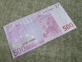 500 euro banknote European Union currency Royalty Free Stock Photo