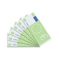 Euro banknote fan