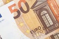 Euro banknote money (EUR) - legal tender of the European Union Royalty Free Stock Photo