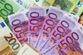 Euro banknotes background Royalty Free Stock Photo