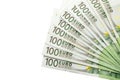 100 Euro banknotes Royalty Free Stock Photo