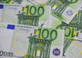 Euro banknotes 100 EUR Royalty Free Stock Photo