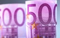 Euro banknotes. Five hundred euro banknotes.Toned Photo Royalty Free Stock Photo