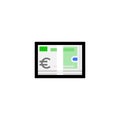 Euro Banknotes Stack, Pixel Art Icon Royalty Free Stock Photo