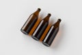 Euro beer bottle mockup. Three bottles