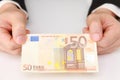 50Euro Bill Royalty Free Stock Photo