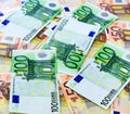 50 and 100 euro bills Royalty Free Stock Photo