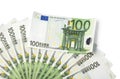 100 euro bills euro banknotes money Royalty Free Stock Photo